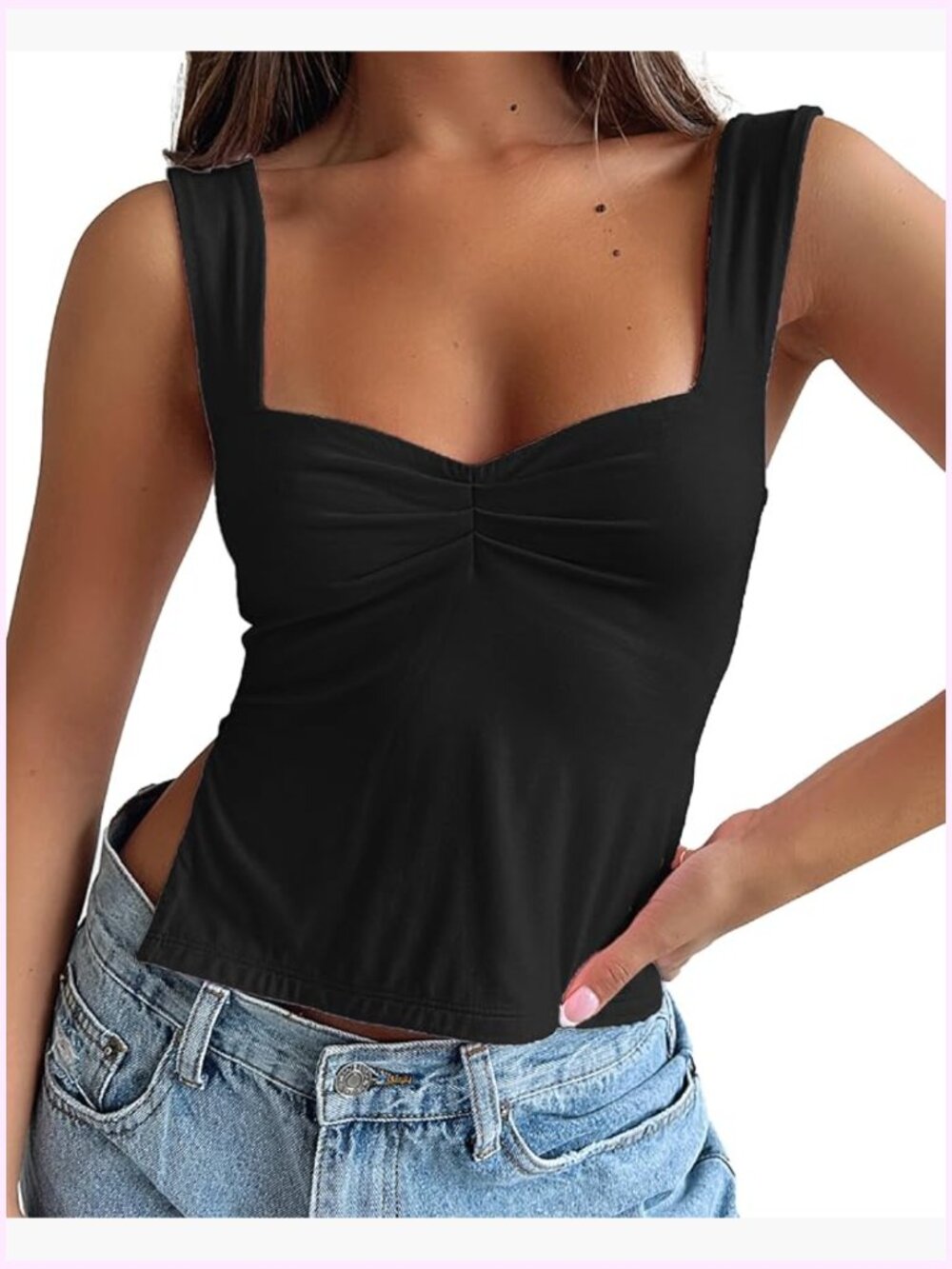 Sleeveless Backless Crop Tank Top Y2K Going Out Strappy Sweetheart Neck